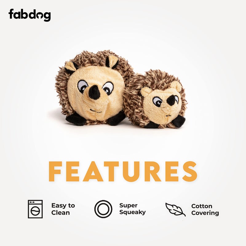 fabdog Hedgehog faball Squeaky Dog Toy (Small) - Image 3